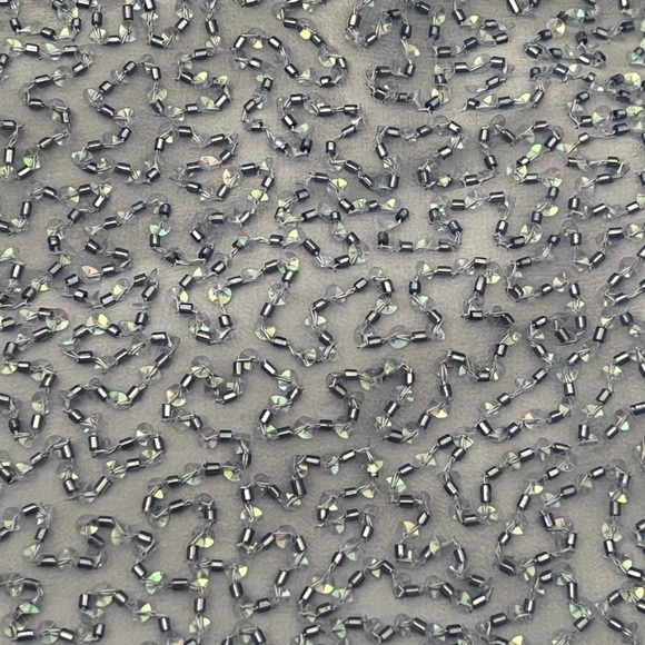 Vintage 90’s Y2K 100% Silk Dress Silk Slip Dress Mermaid Fairy Prom Blue Beaded - Picture 4 of 9